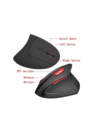 Reedark "ergonomik Dikey Kablosuz Fare - 2400dpı, 2.4ghz, Oyun Ve Ofis İçin" 001