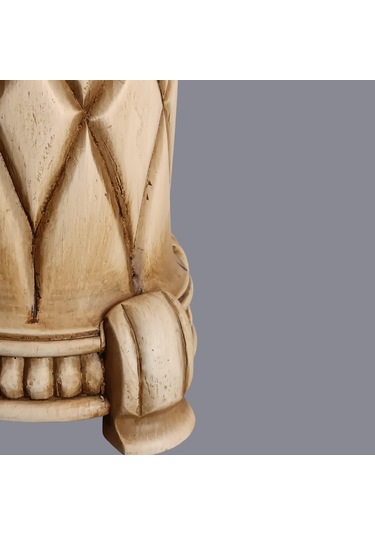 Molde Desenli Krem Abajur Bej