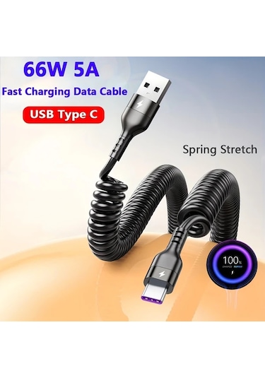 Oldfriend 66w 5a Usb Type-c Hızlı Şarj Kablosu Samsung Uyumlu S23 S21 Xiaomi 13 Huawei Oppo Android Telefon Aksesuarları Beyaz 1m