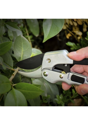 Kangvka Bahçe Budama Makası, 20 Mm Çapta Kesim, Sk5 Çelik Bıçak, Ergonomik Grip, Manuel Kayar Sistemli Siyah Budama Bıçağı