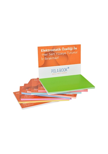 Elektrostatik Yapışkanlı Akıllı Not Kağıdı 7x10 Cm 50 Sayfa Pratik Ofis Not Defteri Yeşil