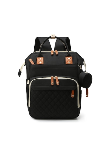 Büyük Kapasiteli Taşınabilir Anne Bebek Çantası Siyah