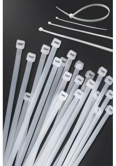 Kablo Bağı 100 Adet Cırt Kelepçe-nylon66 3.6 X 250mm- Beyaz