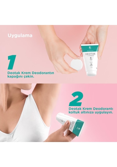 Deotak Mentol Ferahlığı 7 Güne Kadar Etkili Krem Deodorant 35 ML