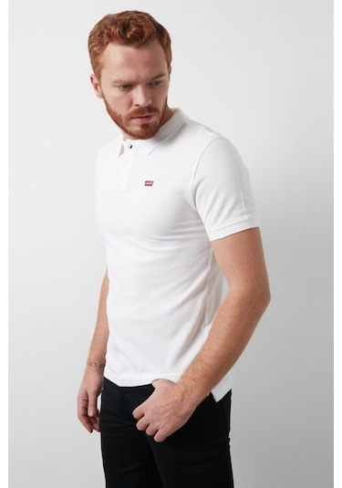 Levi's Erkek Polo Yaka Beyaz Tshirt - A0229-0006 001