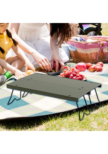 Dolıty Kamp Masası Katlanır Bacaklar Taşıma Çantası Yeşil Yeşil Çok Renkli