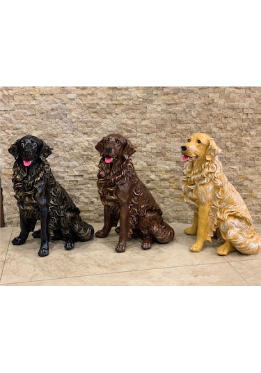 By Ari Üç Adet Golden Köpek Bahçe Dekoru Bd317-1 Diğer