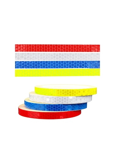 8 M Yansıtıcı Bant Pvc Bisiklet Tekerlekleri Yansıtan Floresan