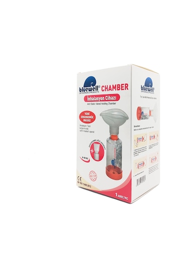 Bluewell Aerochamber İnhalasyon Cihazı Kırmızı 0 - 18 Ay