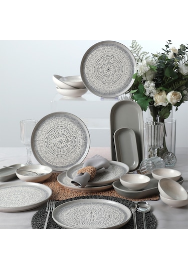 Keramika Stone Kahvaltı Takımı 18 Parça 6 Kişilik 21426-27