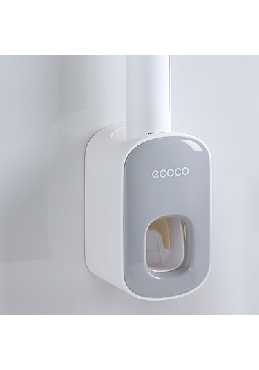 Ecoco Duvara Monte Otomatik Diş Macunu Dispenseri Gri Diğer
