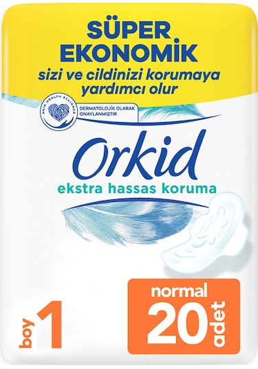 Orkid Ekstra Hassas Koruma Hijyenik Ped Normal 20'li
