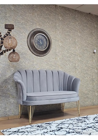 İkili İstiridye Gold Kaplama Telli Ayak Çay Seti Koltuk Tekli Ber Çok Renkli