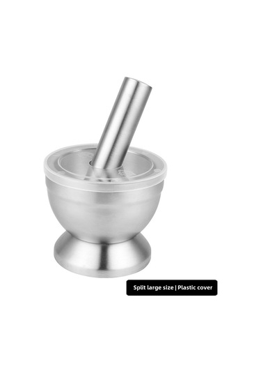 Wezone Ev Kullanımlı 304 Çelik Pestle Ve Mortar - Biber, Sarımsak, Baharat Öğütücü - Mini, Dayanıklı, Kolay Temizlenir Büyük Boy, Plastik Kapak Diğer