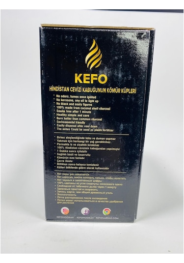 Kefo Marka Gold 1Kg Nargile Kömürü //Mangal Kömürü