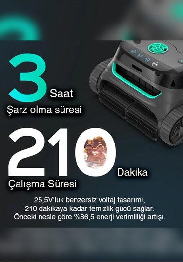 Wybot S2 Pro Havuz Robotu 300m2 Havuz Taban Ve Havuz Duvarı Temizlik Robotu