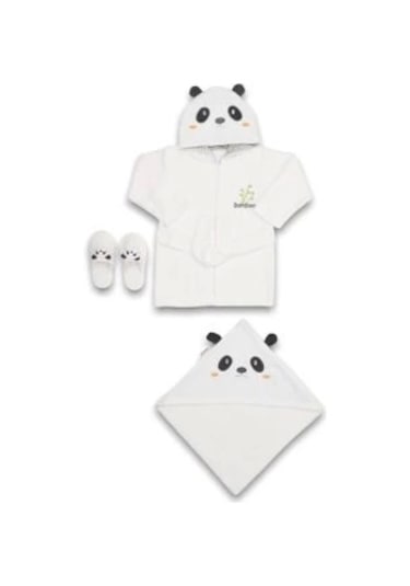 Bebitof Baby Panda Bebe Bornoz Seti 30037 Beyaz Standart