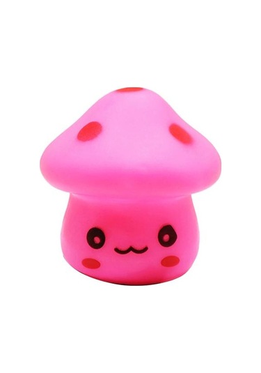 Pembe Gece Lambası Fantastik Sevimli Vinil Mantar Masa Dekoru İçin Led Işık Pembe