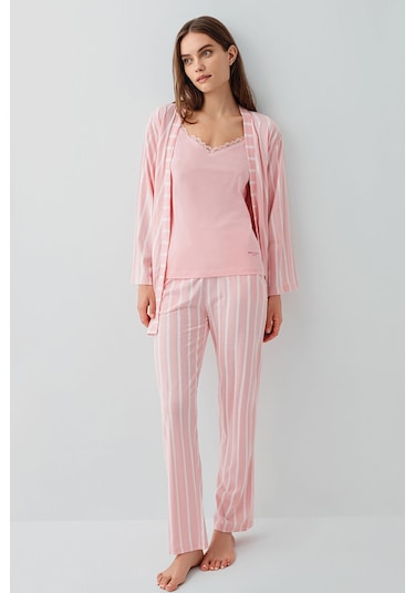 Pierre Cardin Kadın Pembe 3lü Pijama Takım Pembe