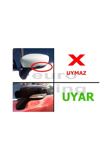 Renault Clıo 4 2012 - 2019 Yarasa Batman Ayna Kapağı Parlak  Siyah