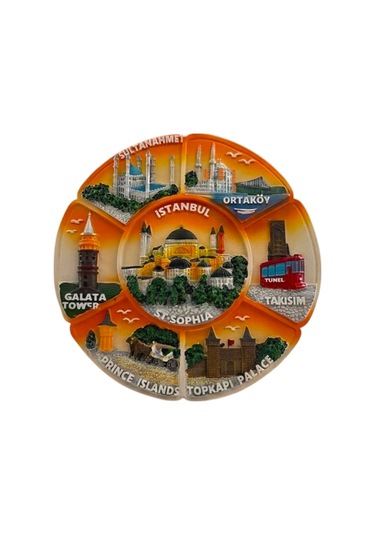 Ayasofya Kabartmalı Dekoratif Tabak Masa Ve Duvar Dekor 18 Cm