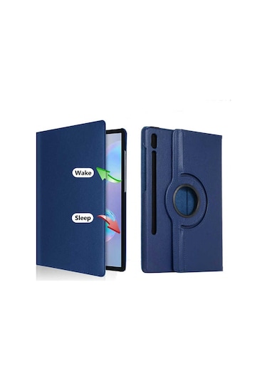Galaxy Tab S7 T870 Uyumlu Zore Dönebilen Standlı Kılıf-lacivert Tablet Kılıfı