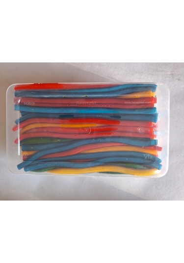 Jellopy Licorice Borucuk Dolgulu Mix Çubuk Sade Jelibon 160 Adet