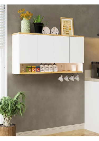 Kuzeylife Alvora Askılı Kahve Köşesi Dolap