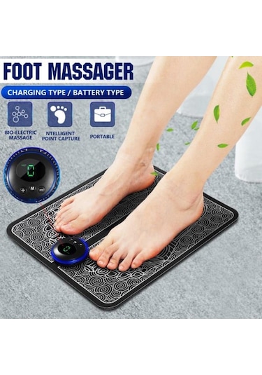 Gajeena Foldable Usb Şarjlı Ayak Masaj Matı - 6 Mod 9 Yoğunluk Seçeneği İle Yorgunluk Giderici, Sporcular Ve Seyahat Edenler İçin Çok Renkli