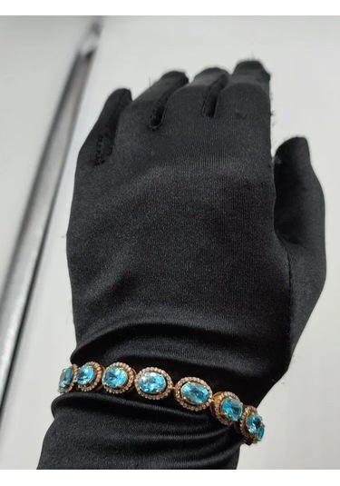 Mavi Topaz Elmas Bileklik 150