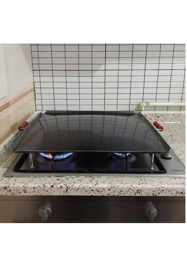 Ocak Üstü Kare Ekmek Yufka ve Gözleme Sacı Bombeli Kulplu Model