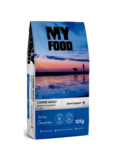 My Food Kuzulu ve Pirinçli Büyük - Orta Irk Yetişkin Köpek Maması 12 KG