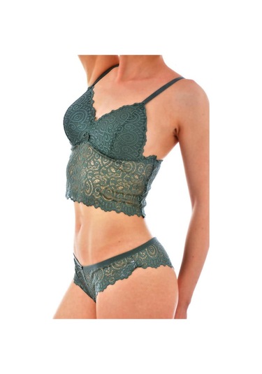 Nipora Kadın Dantelli Uzun Sütyen Takımı Bralet Takımı 80169