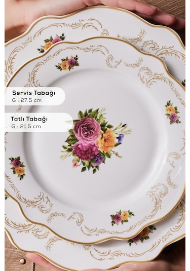 Karaca  Forever Bone Antique 24 Parça 6 Kişilik Yemek Takımı