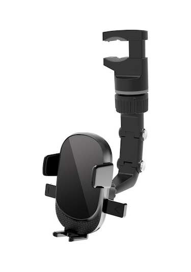 Hobibahçem Dikiz Aynasına Takılabilen Eklemli Telefon Tutucu Aparat Siyah