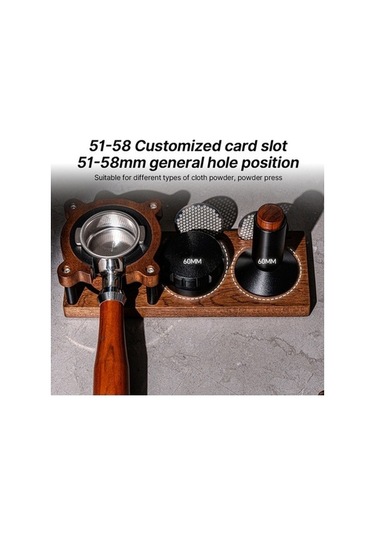 Ulzyvf Ahşap Espresso Presleme İstasyonu, 51-58mm Portafiltre, Kaymaz Ayaklı, Yükseklik Ayarlı, Ev-bar Diğer