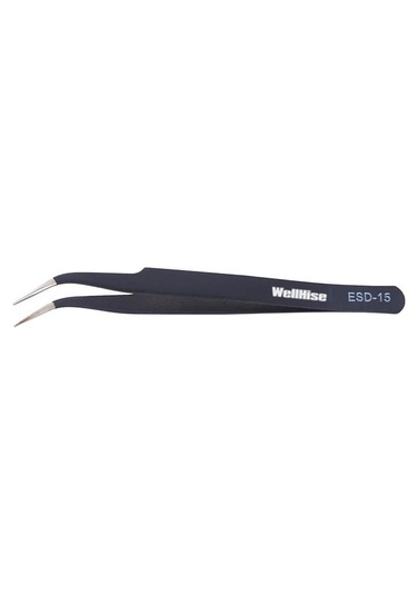 Wellhise St-15 Antistatik Eğri Uç Tweezers Cımbız N11.1870