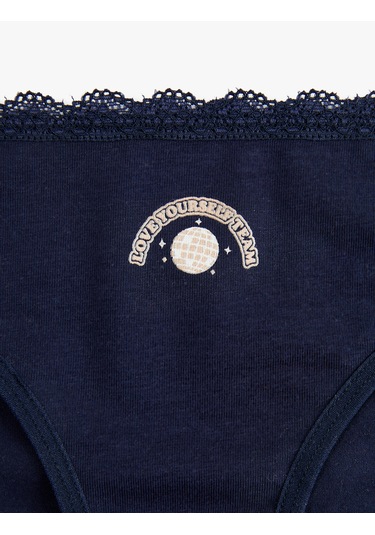 Koton Rahat Kalıp Pamuklu Baskılı Dantel Detaylı String Külot Lacivert 6wlk30062mk Lacivert Koton Rahat Kalıp Pamuklu Baskılı Dantel Detaylı String Külot Lacivert 6wlk30062mk Lacivert