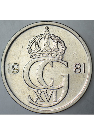 İsveç 50 Öre 1981 Çilaltı.