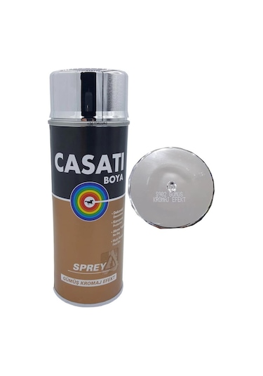 Casati Akrilik Sprey Boya Gümüş Kromaj Efekt 400 Ml
