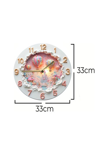 Sessiz Yuvarlak Ahşap Duvar Saati, Kuvars Hareketli 3d Görünümlü 2d Saat Sdw102 Renkli