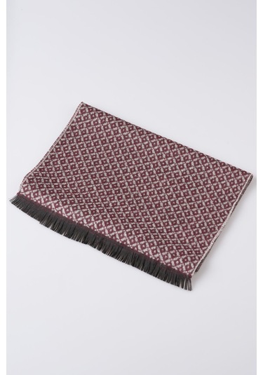 İnce Dokulu Desenli Viskon Şal Kaşkol Atkı Gri