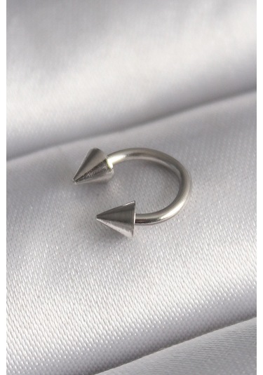 Bfs 316l Çelik Gümüş Renk Halka Çivi Model Kadın Piercing Çok Renkli