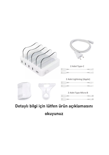 SooPii CS40 22 W 4 Port Masaüstü USB Çoklu Şarj İstasyonu