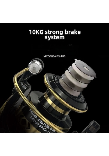 Moveevo Tam Metal Kafa İplemli Spinning Olta Makinesi - Dayanıklı Nylon Konstruksiyonu, Yumuşak İşlem, Deniz Ve Karadan Çok Amaçlı Kullanım Yy3000