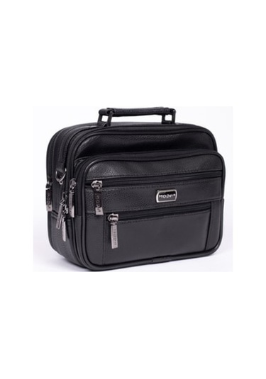 Moda Çanta Erkek Siyah Suni Deri Askılı Çanta Bu-41 Moda Bu-41