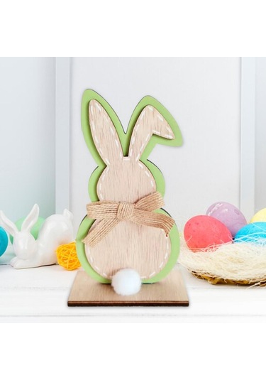 Homyl Paskalya Tavşanı Süslemeleri Zanaat Parti Hediye Yeşil