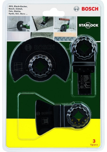 Bosch DIY Starlock 3'lü Çok İşlevli Aletler İçin Seramik Seti - 2607017324