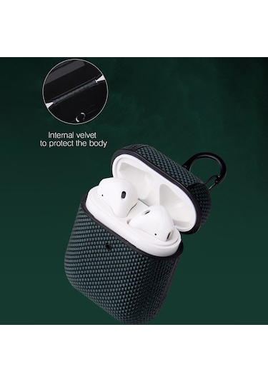 Airpods Uyumlu 1/2 İçin Kancalı İş Bezi Kulaklık Koruyucu Kılıf Mavi