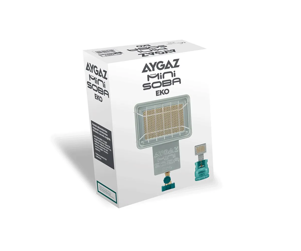 Aygaz Mini Soba Eko - 2 Kg Tüpe Uyumlu Isıtıcı Gri